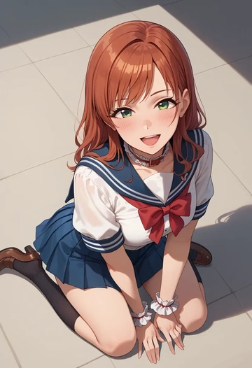 idolmaster,takatsuki_yayoi,sailor, uniform  - AI generated anime art