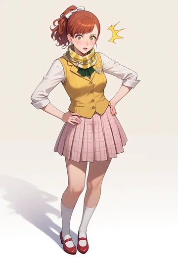 persona,takeba_yukari,spring,student uniform,vest  - AI generated anime art