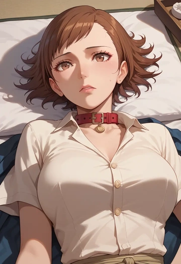 persona,takeba_yukari,polo shirt,tennis skirt  - AI generated anime art