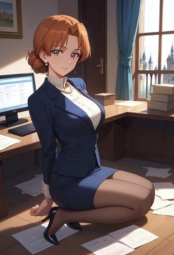 girls_und_panzer,takebe_saori,OL  - AI generated anime art