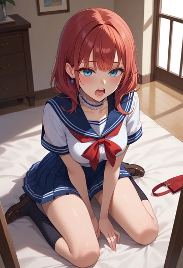 hololive,takodachi_(ninomae_ina'nis),sailor, uniform  - AI generated anime art