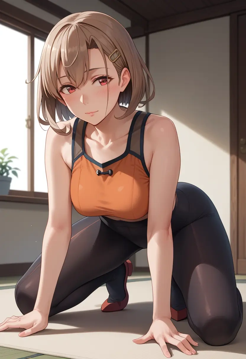 kantai_collection,tama_(kancolle),leggings,yoga  - 