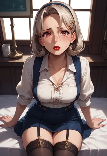 kantai_collection,tama_(kancolle),secretary,stockings  - AI generated anime art