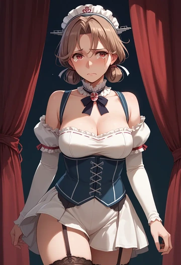 kantai_collection,tama_(kancolle),Victorian-era,stockings,sexy  - AI generated anime art