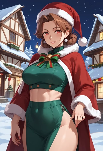 kantai_collection,tama_(kancolle),Christmas,dress  - AI generated anime art