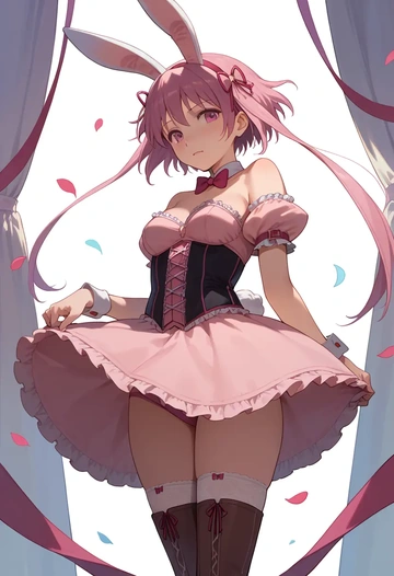 mahou_shoujo_madoka_magica,tamaki_iroha,bunny girl  - AI generated anime art