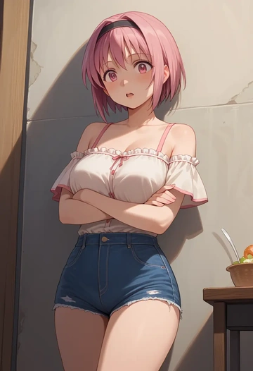 mahou_shoujo_madoka_magica,tamaki_iroha,shorts,sexy  - AI generated anime art