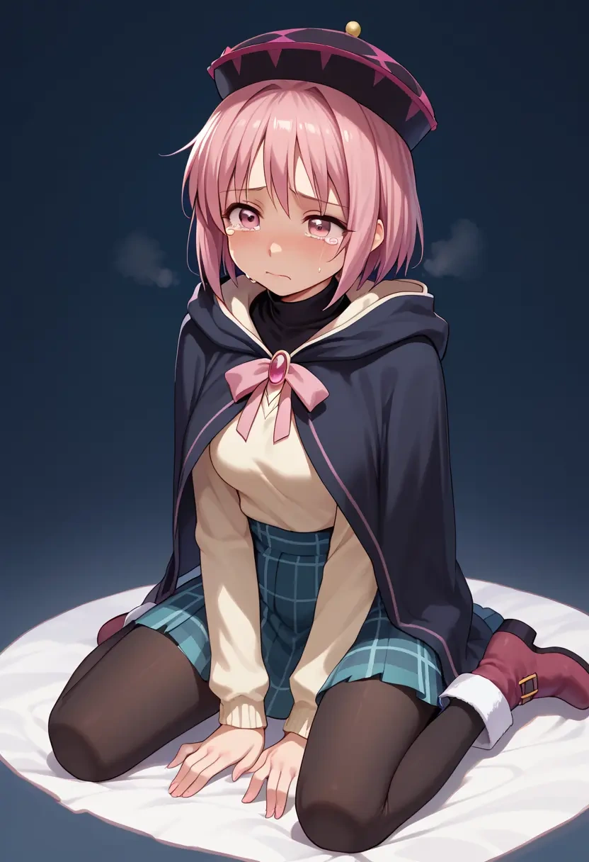 mahou_shoujo_madoka_magica,tamaki_iroha,winter,student uniform,hooded coat  - 