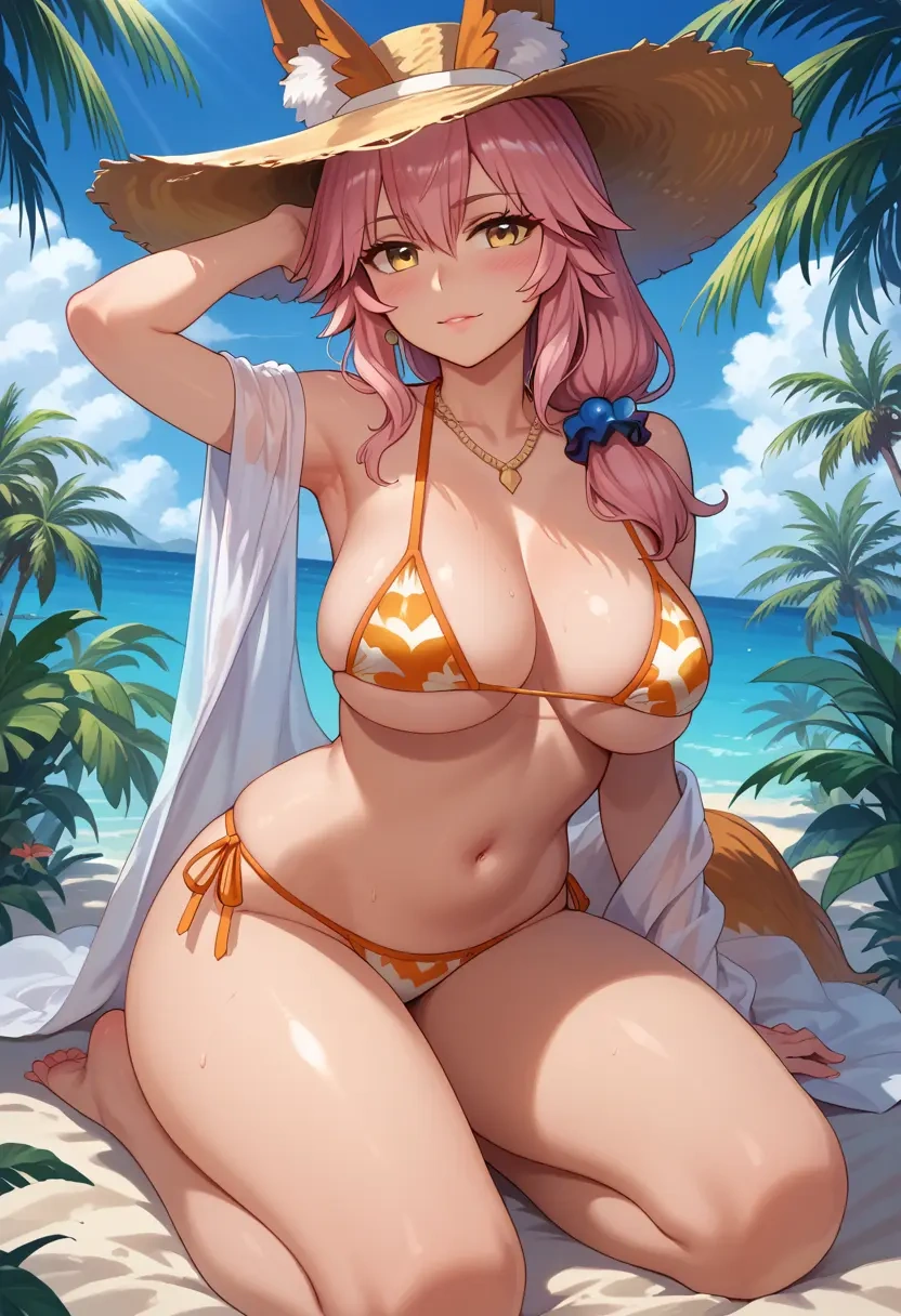 fate_(series),tamamo_(fate),tiny bikini,sexy  - 