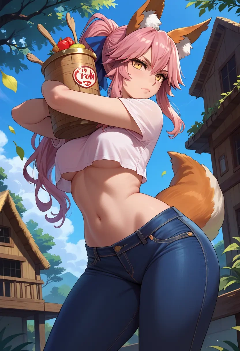 fate_(series),tamamo_(fate),crop top  - 