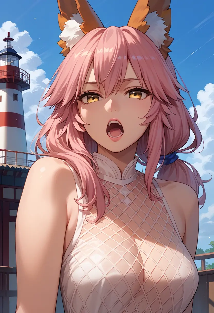 fate_(series),tamamo_(fate),sleeveless top,bike shorts  - 