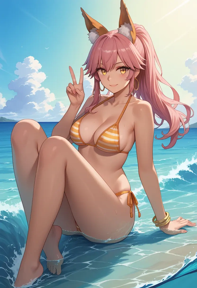 fate_(series),tamamo_no_mae_(fate_extra),bikini  - 