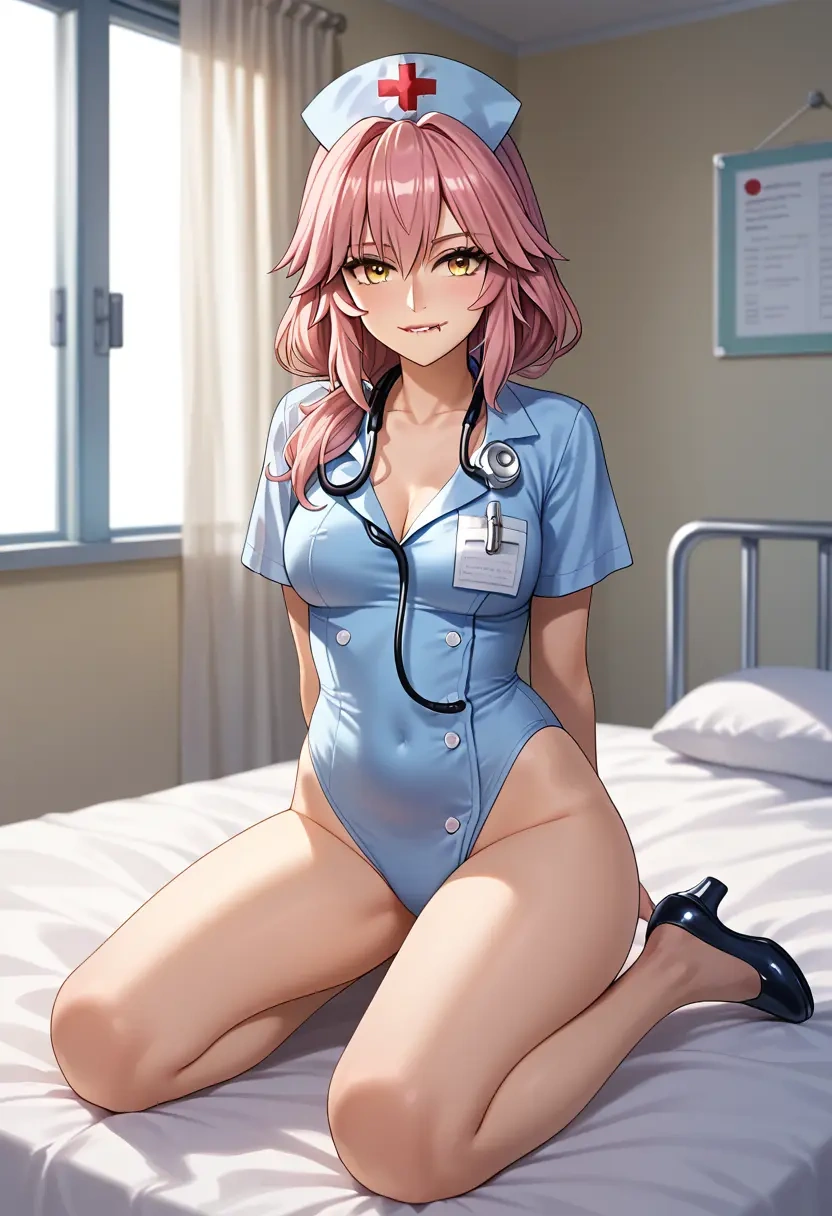 fate_(series),tamamo_no_mae_(swimsuit_lancer)_(fate),nurse  - 