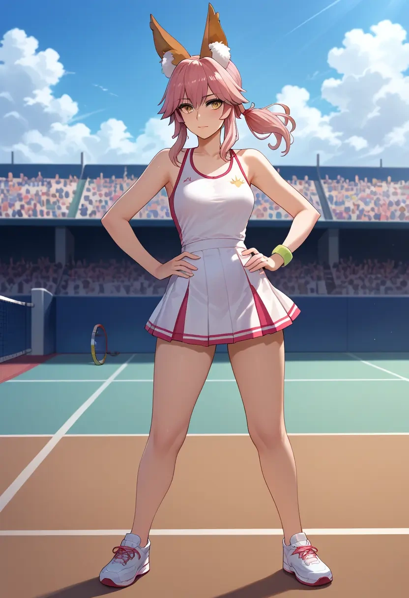 fate_(series),tamamo_no_mae_(swimsuit_lancer)_(fate),tennis skirt  - 