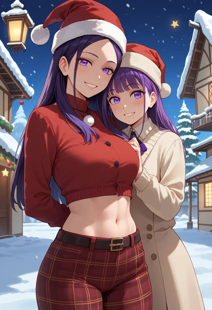 watashi_ga_motenai_no_wa_dou_kangaetemo_omaera_ga_warui,tamura_yuri,Christmas,plaid trousers  - 