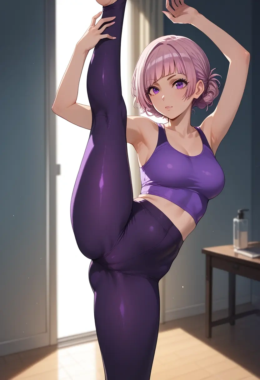 idolmaster,tanaka_mamimi,yoga, standing split,sexy,  - 