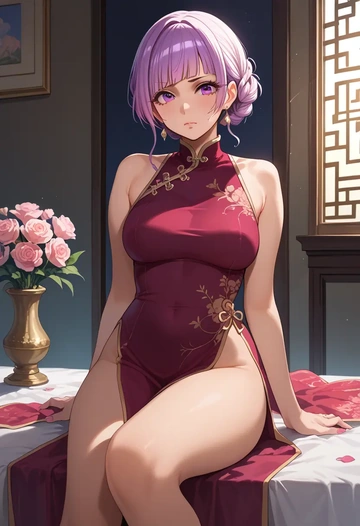 idolmaster,tanaka_mamimi,qipao  - AI generated anime art