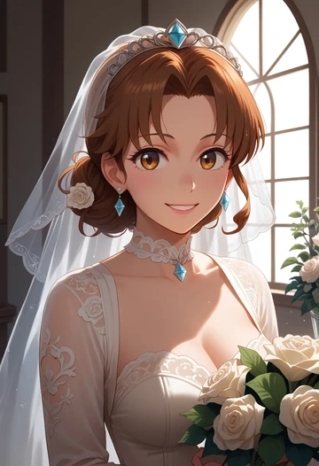 working,taneshima_popura,wedding  - AI generated anime art