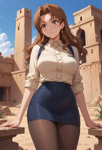 working,taneshima_popura,shorts, pantyhose  - AI generated anime art