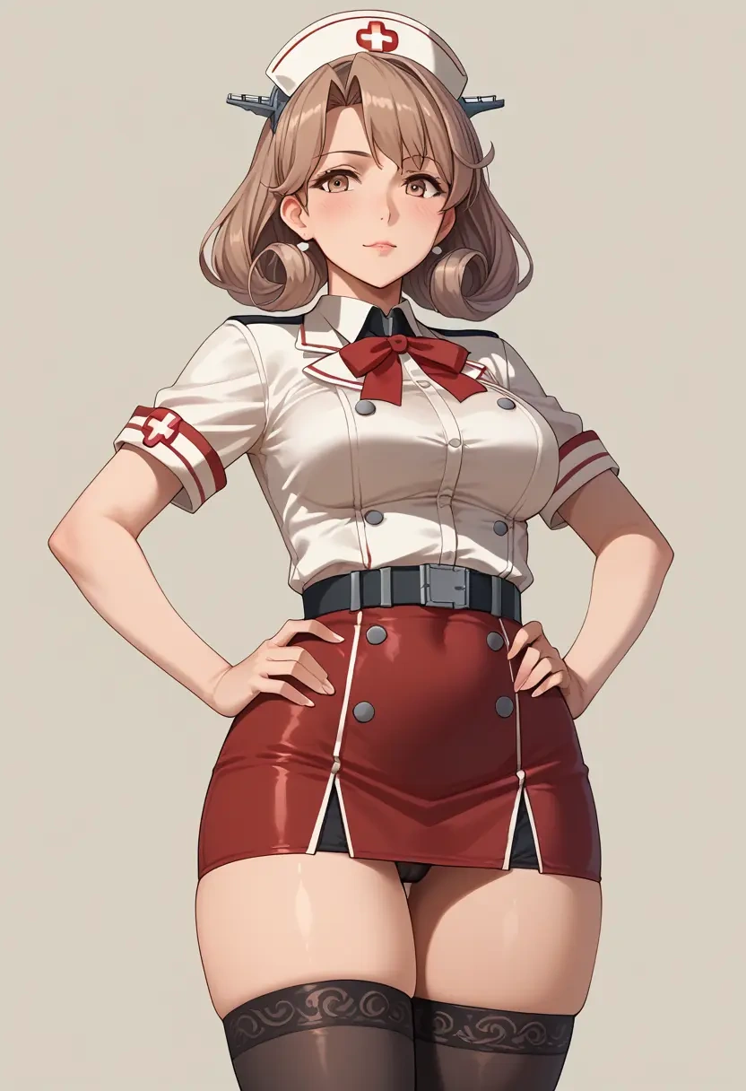 kantai_collection,tashkent_(kancolle),nurse pantyhose,mini skirt, sexy  - 