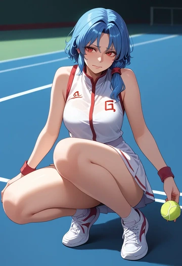 touhou,tatara_kogasa,tennis skirt  - AI generated anime art