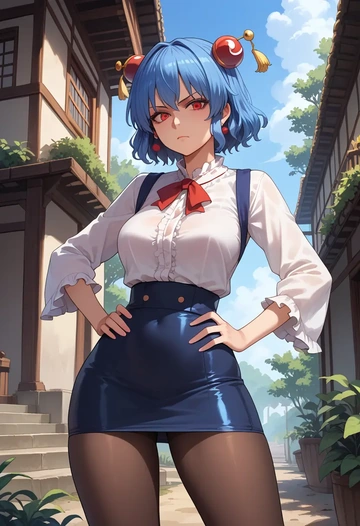 touhou,tatara_kogasa,shorts, pantyhose  - AI generated anime art