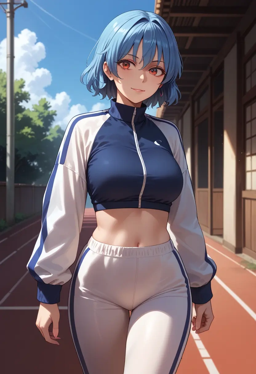 touhou,tatara_kogasa,athletic,track suit  - 