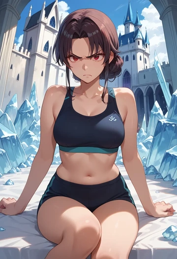 kagerou_project,tateyama_ayano,sports bra,high-waisted leggings  - AI generated anime art