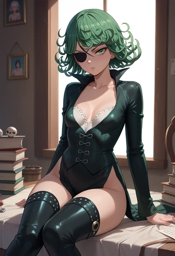 one_punch_man,tatsumaki,pirate  - AI generated anime art