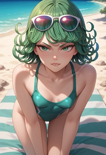 one_punch_man,tatsumaki,swimsuit,sexy  - AI generated anime art