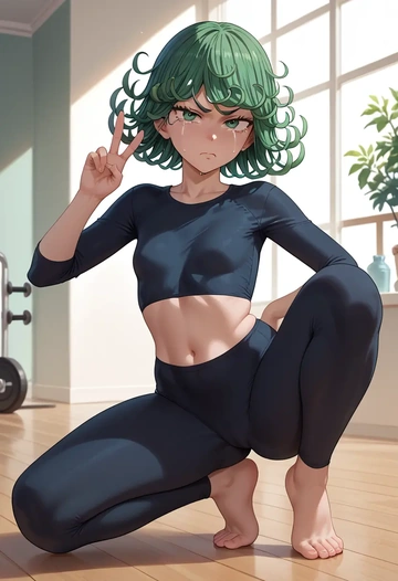 one_punch_man,tatsumaki,yaga pants  - AI generated anime art