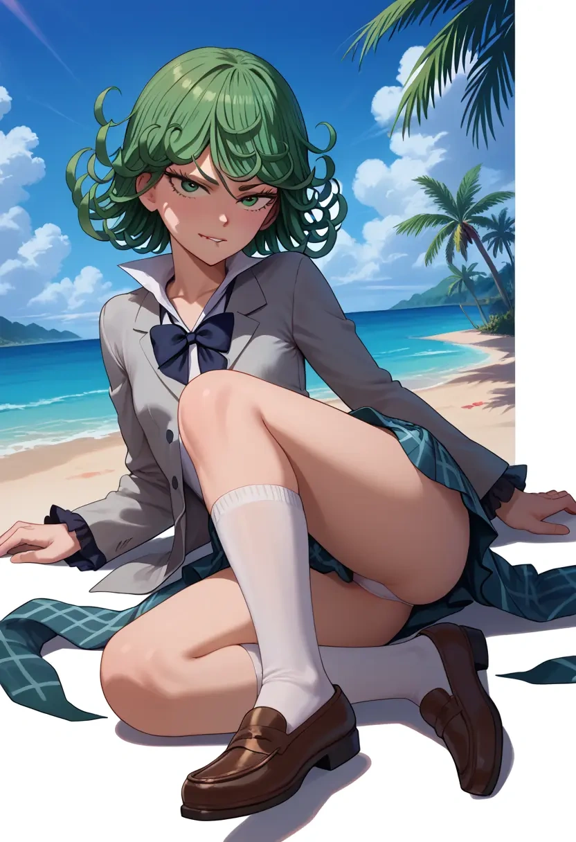 one_punch_man,tatsumaki,spring,student uniform,blazer  - 