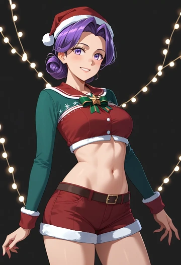 kantai_collection,tatsuta_(kancolle),Christmas,red velvet shorts  - AI generated anime art