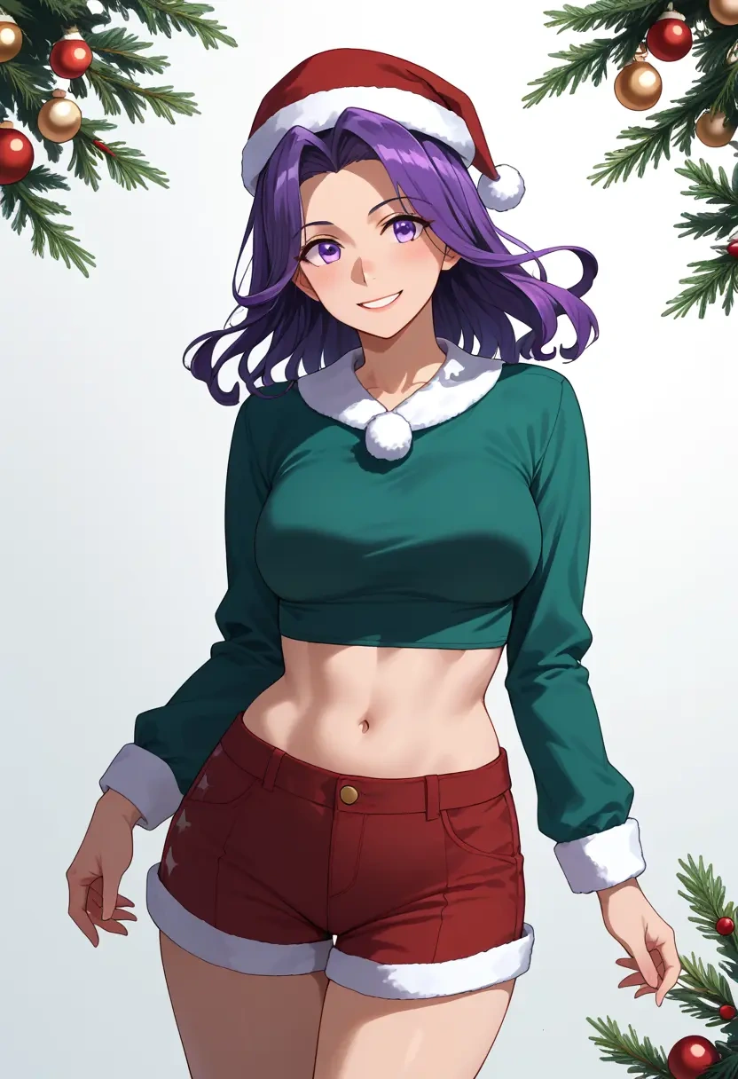 kantai_collection,tatsuta_(kancolle),Christmas,red velvet shorts  - 