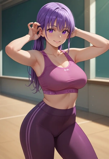 gochuumon_wa_usagi_desu_ka,tedeza_rize,yoga shorts, bra  - AI generated anime art