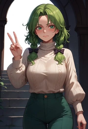 touhou,teireida_mai,sweater  - AI generated anime art