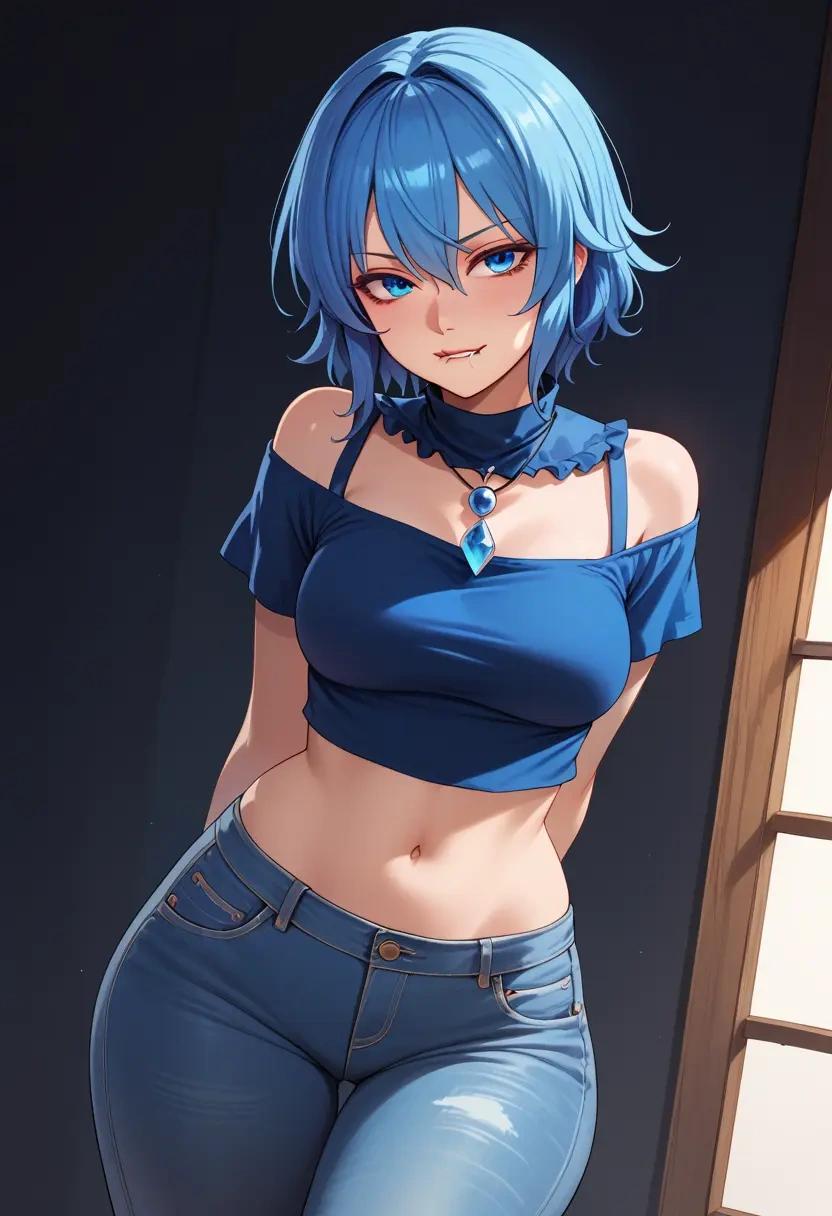 touhou,tenkyuu_chimata,crop top  - 