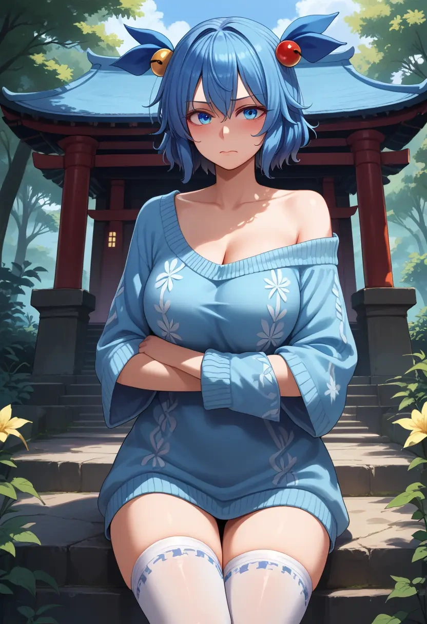 touhou,tenkyuu_chimata,off-shoulder,sweater  - 