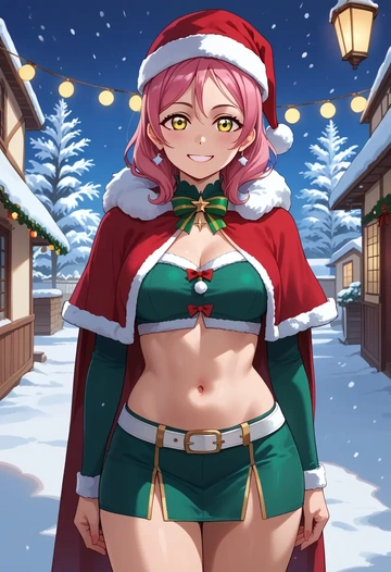 love_live,tennouji_rina,Christmas,dress  - AI generated anime art