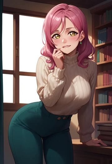 love_live,tennouji_rina,sweater  - AI generated anime art