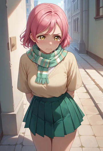 love_live,tennouji_rina,spring,student uniform,knit sweater  - AI generated anime art