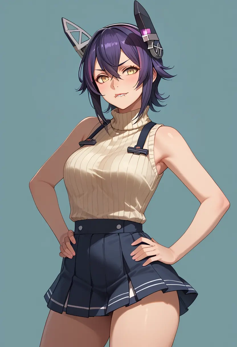 kantai_collection,tenryuu_(kancolle),turtleneck,knit,maxi skirt  - 