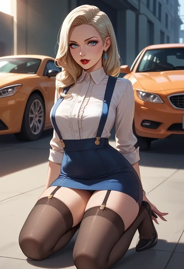 final_fantasy,terra_branford,secretary,stockings  - AI generated anime art