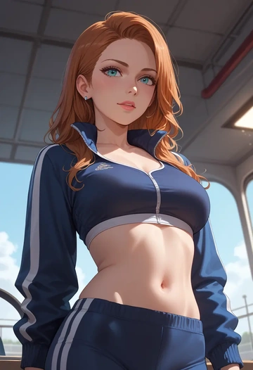 final_fantasy,terra_branford,athletic,track suit  - AI generated anime art