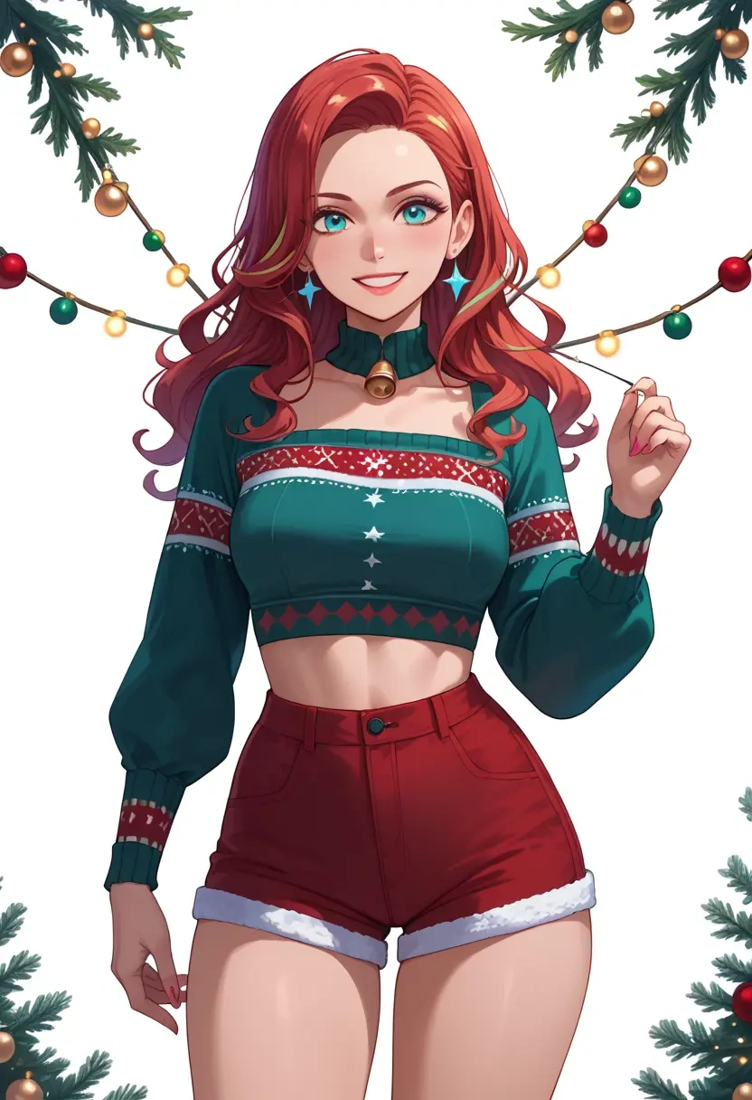 final_fantasy,terra_branford,Christmas,red velvet shorts  - 