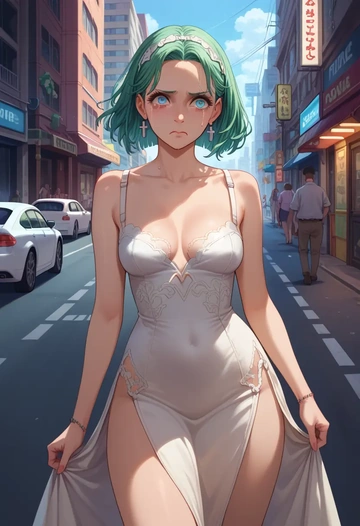 final_fantasy,terra_branford,silk slip dress  - AI generated anime art