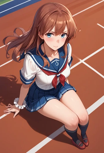 kantai_collection,teruzuki_(kancolle),sailor, uniform  - AI generated anime art