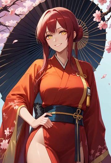 arknights,texas_(arknights),kimono  - AI generated anime art