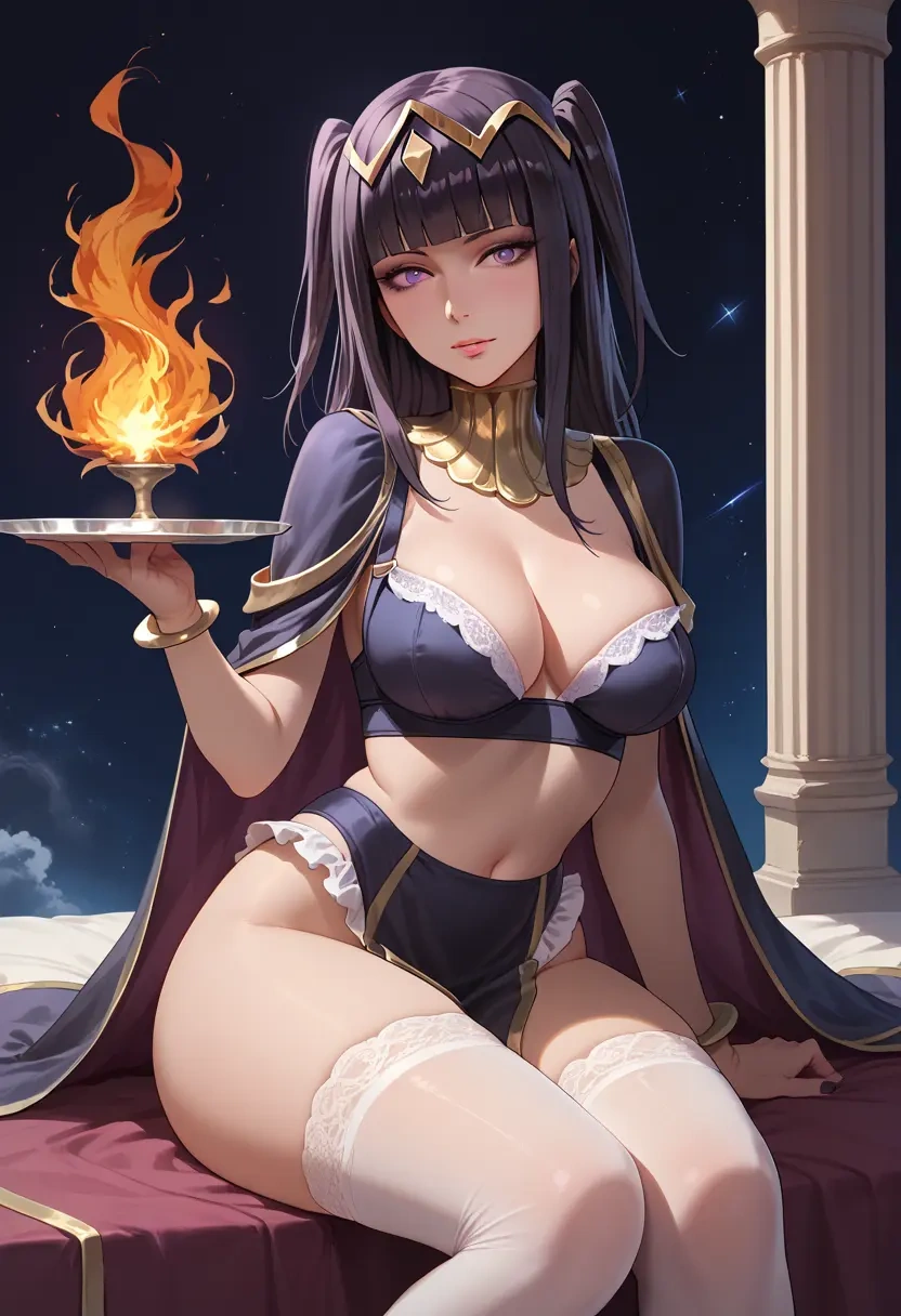 fire_emblem,tharja_(fire_emblem),maid, sexy, stockings,panties  - 