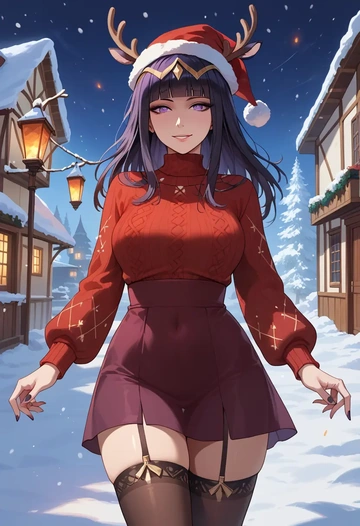 fire_emblem,tharja_(fire_emblem),sweater,stockings,Thigh garters  - AI generated anime art